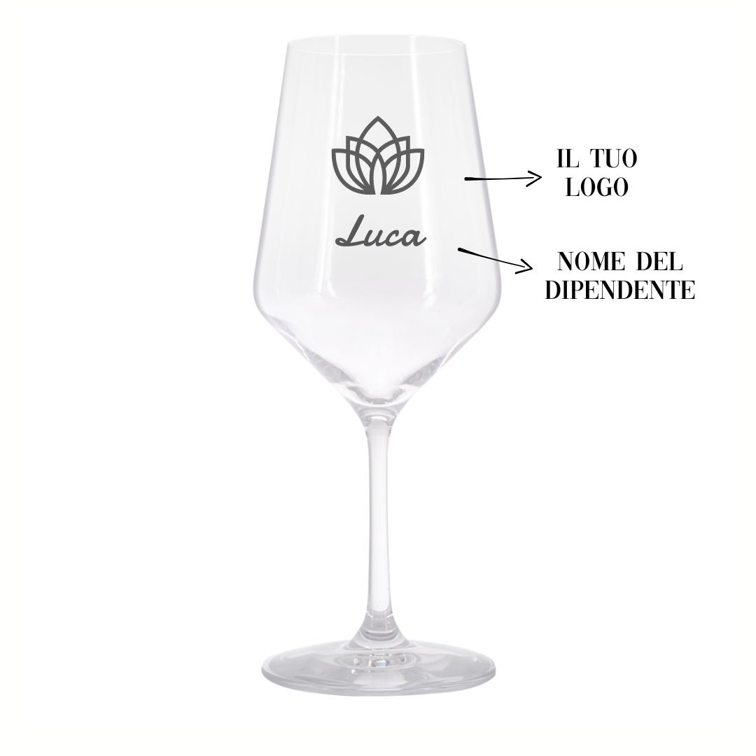 calici vino con logo